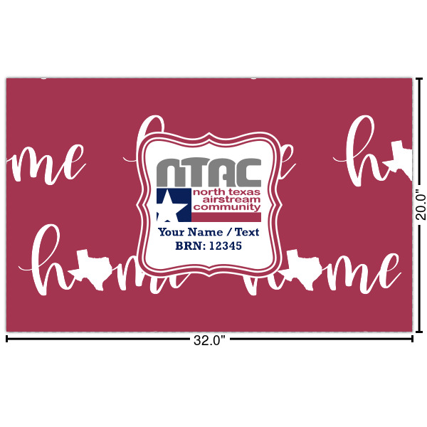 Custom North Texas Airstream Community Indoor / Outdoor Rug - Custom Size