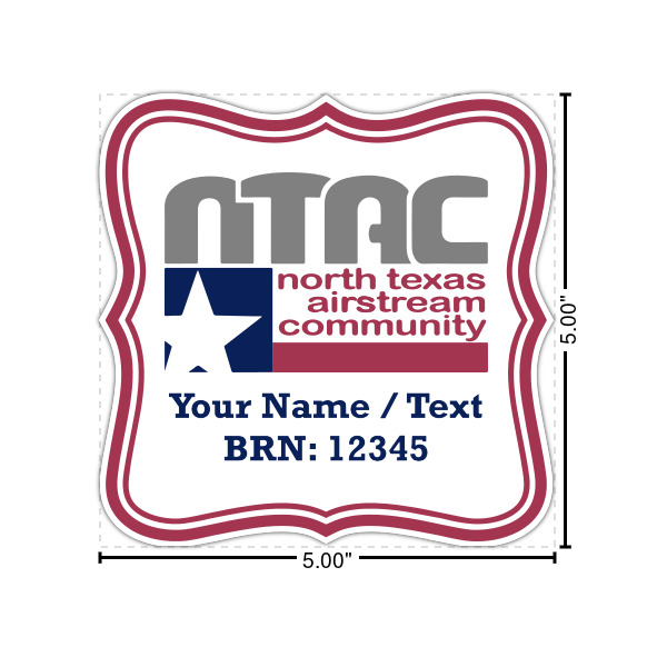 Custom North Texas Airstream Community Laptop Decal