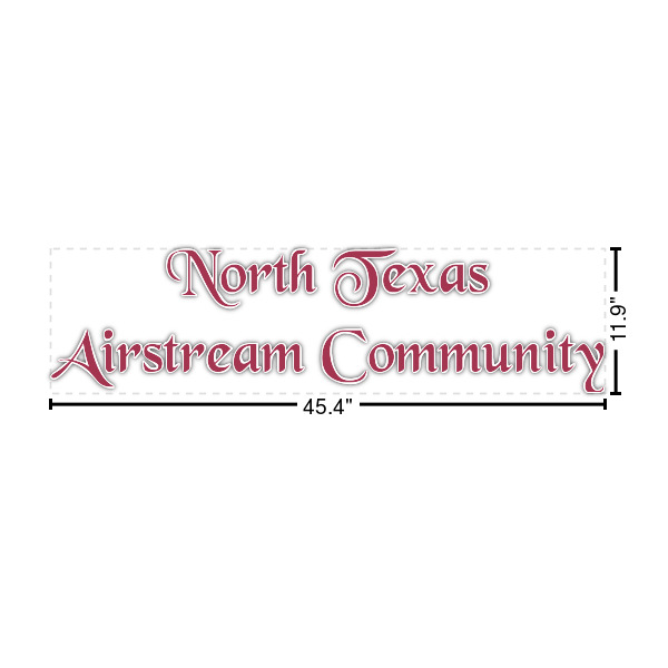 Custom North Texas Airstream Community Name/Text Decal - Large