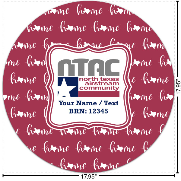 Custom North Texas Airstream Community Round Decal - Large