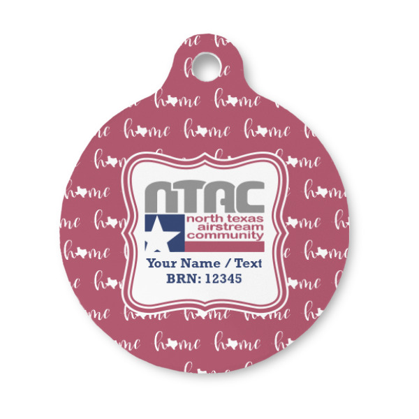 Custom North Texas Airstream Community Round Pet ID Tag - Small
