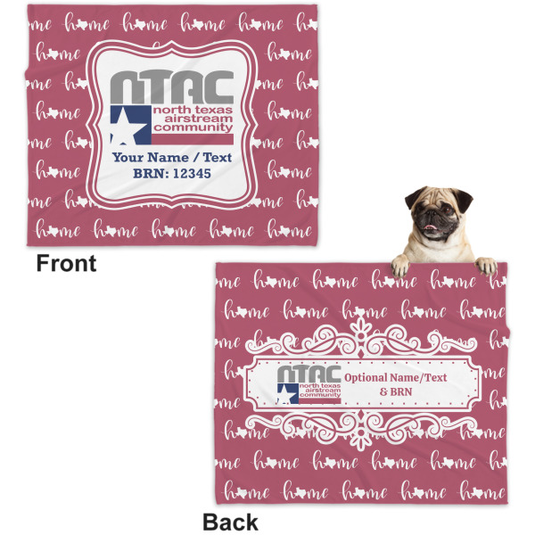 Custom Design - Microfleece Dog Blanket - Large- Front & Back