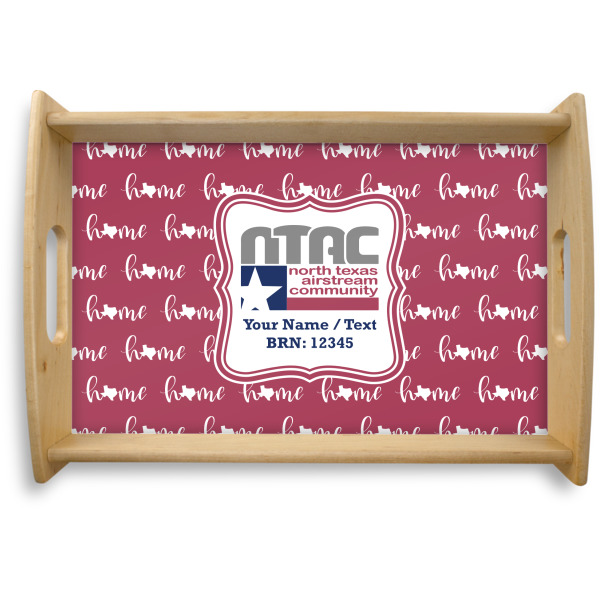 Custom North Texas Airstream Community Natural Wooden Tray - Small