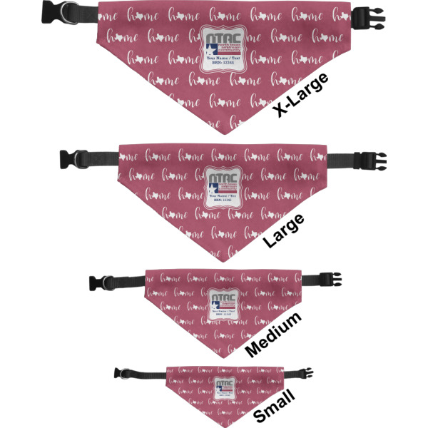 Custom Design - Pet Bandana Sizes