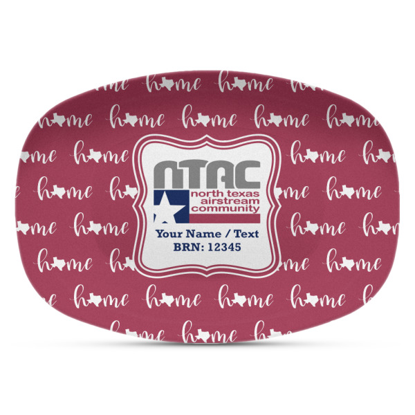 Custom North Texas Airstream Community Plastic Platter - Microwave & Oven Safe Composite Polymer