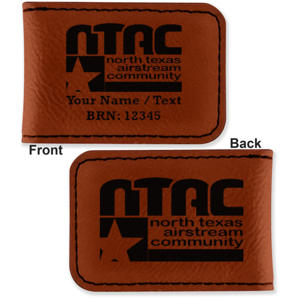 Custom Design - Leatherette Magnetic Money Clip - Front and Back