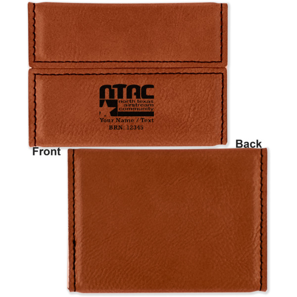 Custom Design - Leather Business Card Holder Front Back Single Sided - Apvl