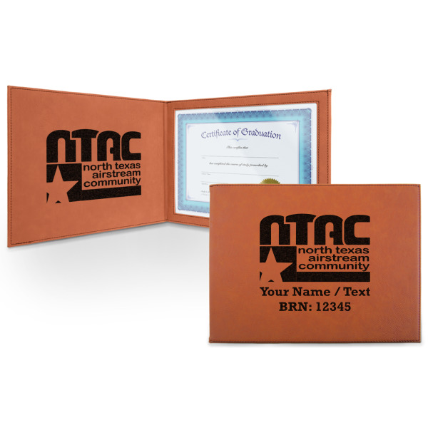 Custom Design Your Own Leatherette Certificate Holder