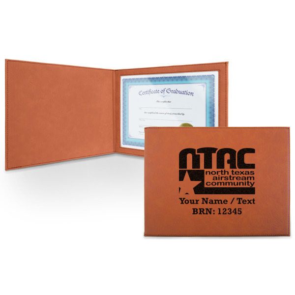 Custom Design Your Own Leatherette Certificate Holder - Front Only