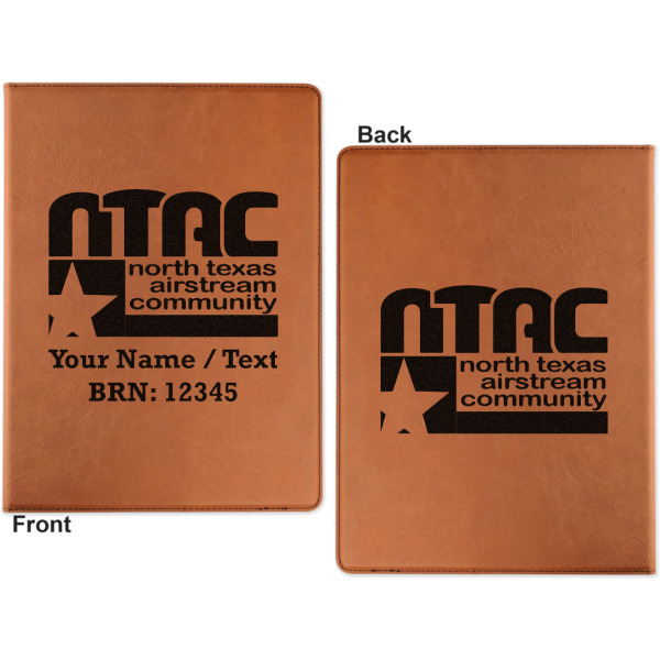 Custom Design - Cognac Leatherette Portfolios with Notepad - Small - Double Sided- Apvl