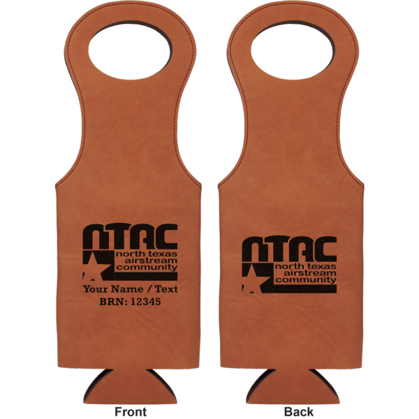 Custom Design - Leatherette Wine Tote Double Sided - Front and Back
