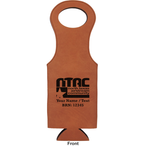 Custom Design - Leatherette Wine Tote Single Sided - Front and Back