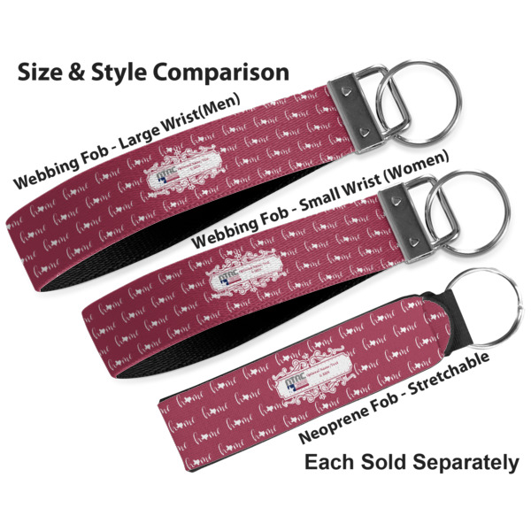 Custom Design - Multiple Key Ring comparison sizes