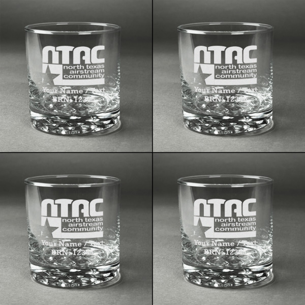 Custom Design - Whiskey Glasses - Set of 4 - Front