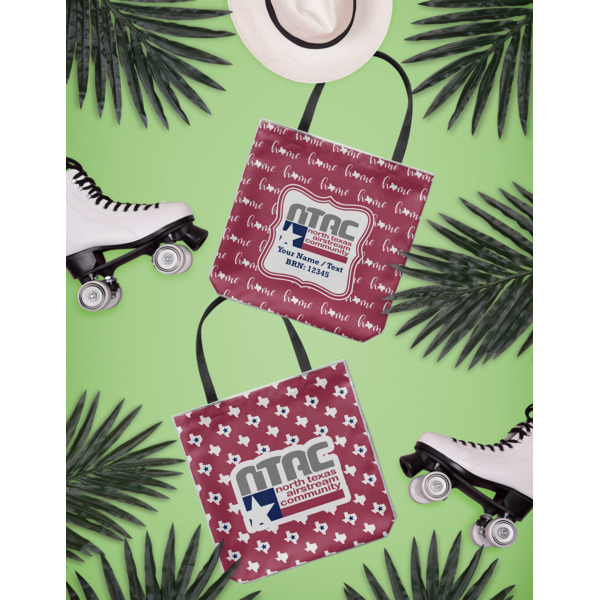 Custom Design - Canvas Tote Lifestyle Front and Back- 13x13