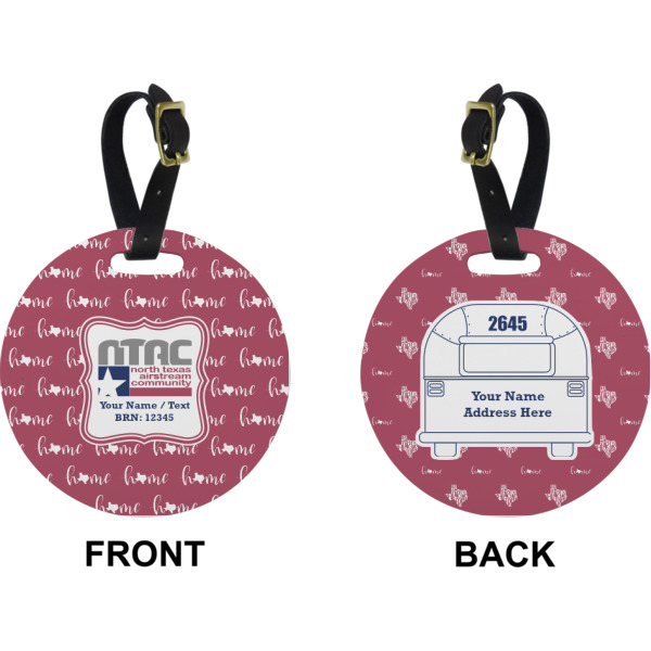 Custom Design - Circle Luggage Tag (Front + Back)