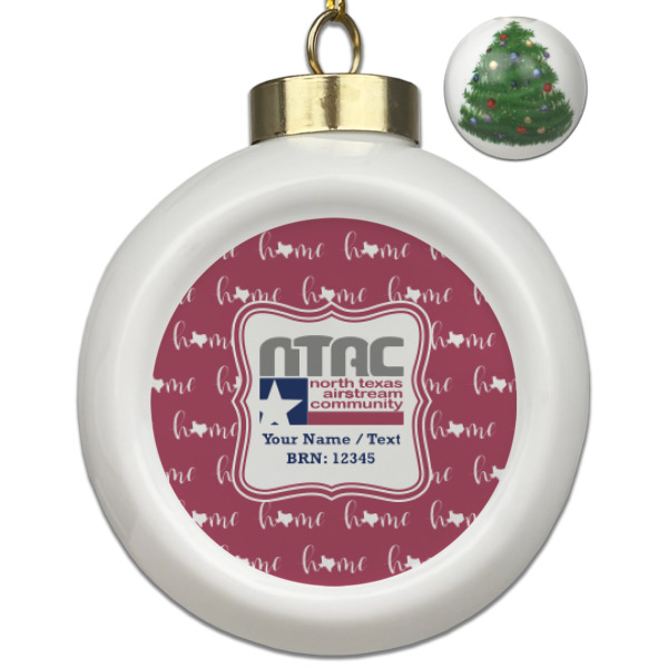 Custom Design Your Own Ceramic Ball Ornament - Christmas Tree