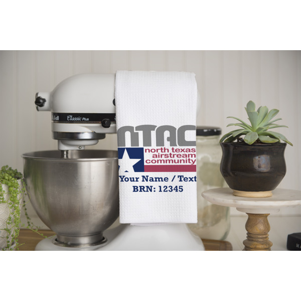 Custom Design - Waffle Weave Towel - Lifestyle - Partial Print