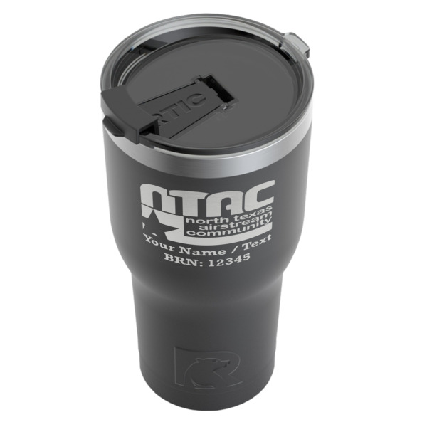 Custom Design - RTIC Tumbler - Black - Angled