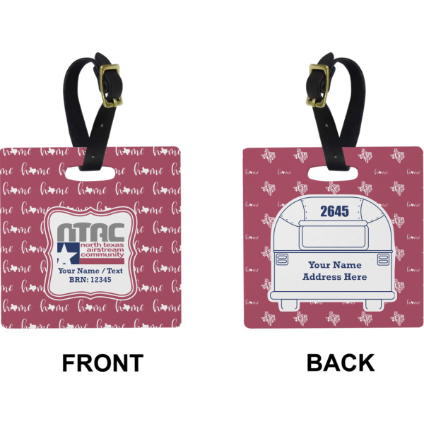 Custom Design - Square Luggage Tag (Front + Back)