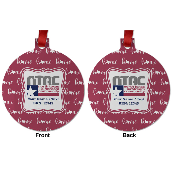 Custom Design - Metal Ball Ornament - Front and Back
