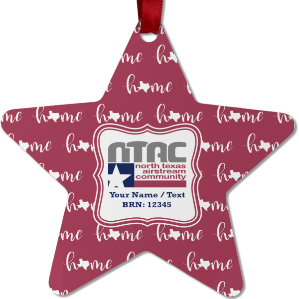 Custom Design - Metal Star Ornament - Front