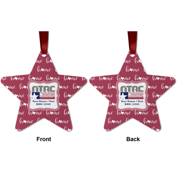 Custom Design - Metal Star Ornament - Front and Back