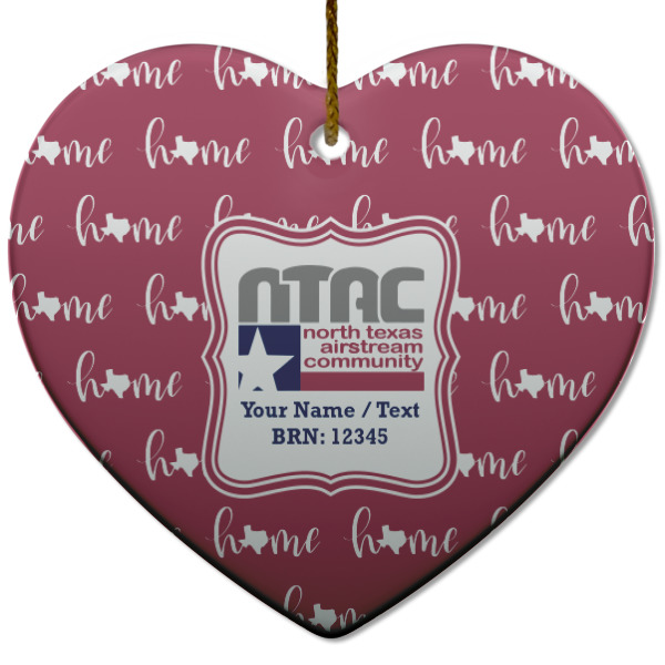Custom Design - Ceramic Flat Ornament - Heart (Front)