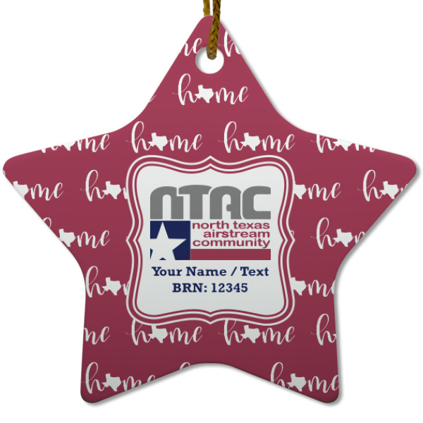 Custom Design - Ceramic Flat Ornament - Star (Front)