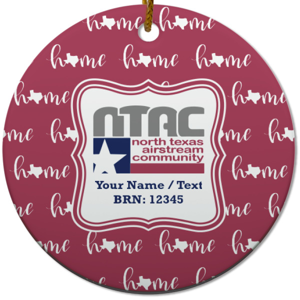 Custom Design - Ceramic Flat Ornament - Circle (Front)