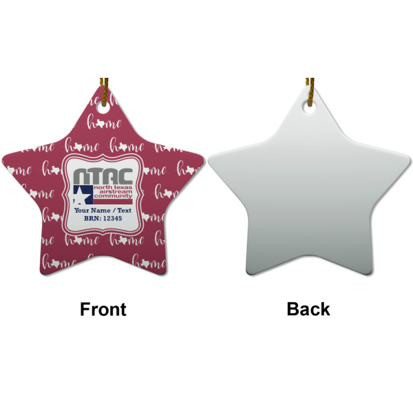 Custom Design - Ceramic Flat Ornament - Star Front & Back (APPROVAL)