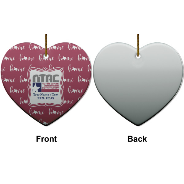 Custom Design - Ceramic Flat Ornament - Heart Front & Back (APPROVAL)