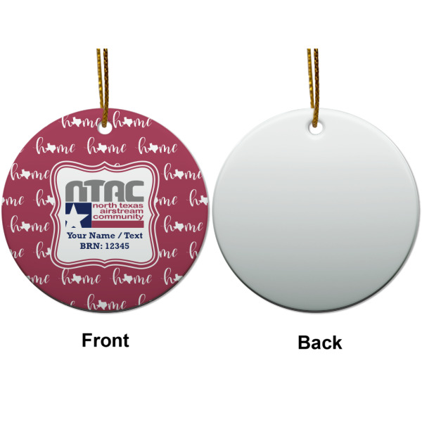 Custom Design - Ceramic Flat Ornament - Circle Front & Back (APPROVAL)