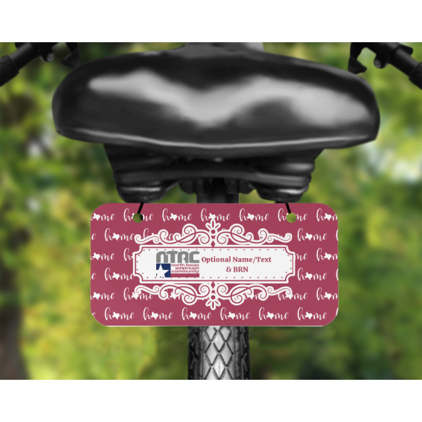 Custom Design - Mini License Plate on Bicycle - LIFESTYLE Two holes