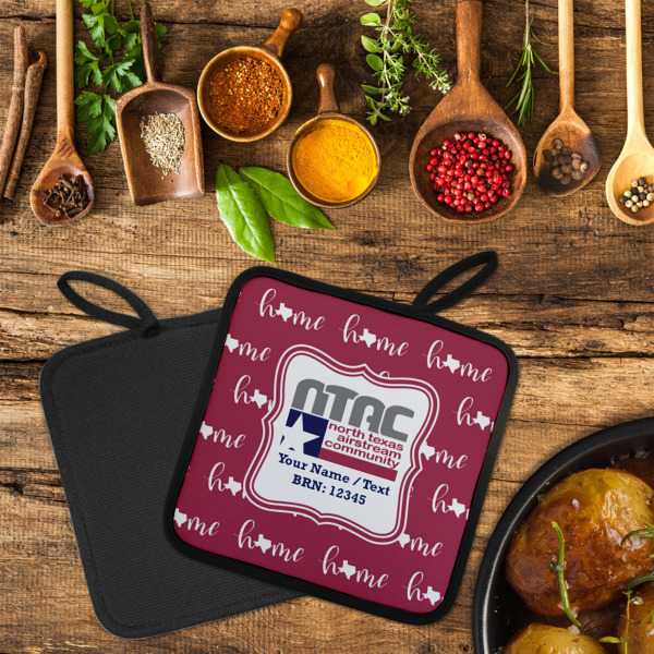 Custom Design - Neoprene Pot Holder - Set of 2  LIFESTYLE (Flatlay)