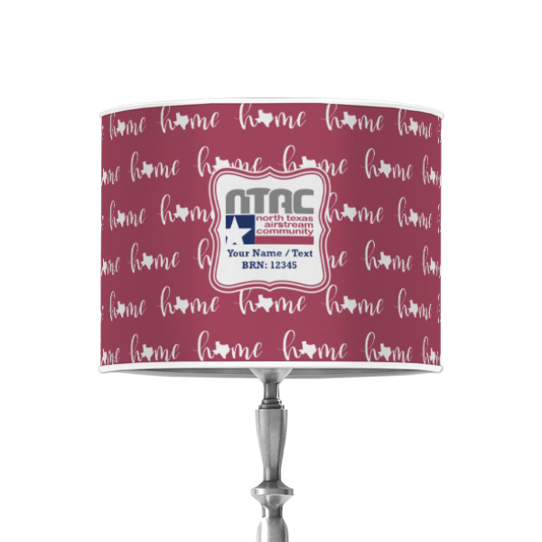 Custom Design - 8" Drum Lampshade - ON STAND (Poly Film)