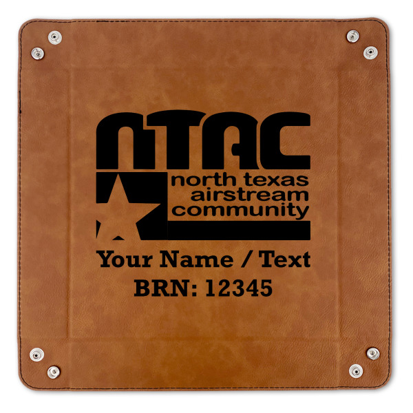 Custom Design - 9" x 9" Leatherette Snap Up Tray - APPROVAL (FLAT)