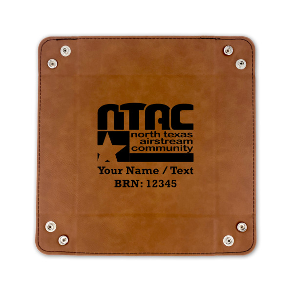 Custom Design - 6" x 6" Leatherette Snap Up Tray - FLAT FRONT