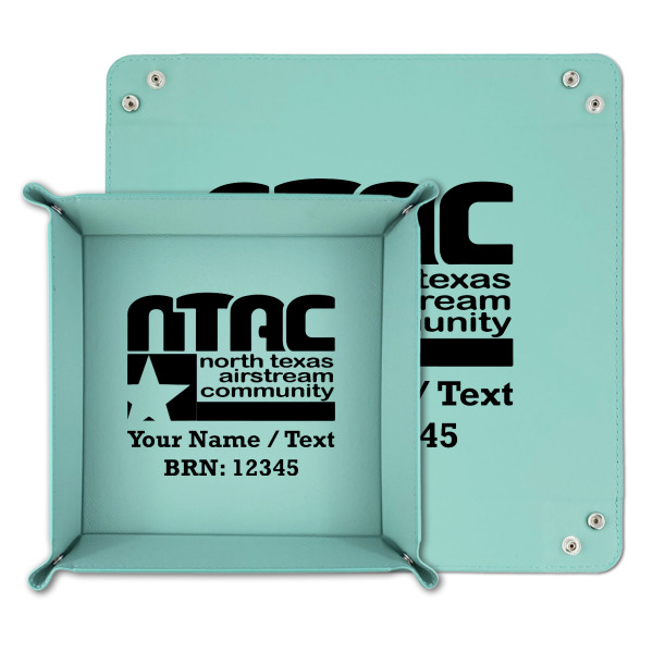 Custom Design - Teal Faux Leather Valet Trays - PARENT MAIN