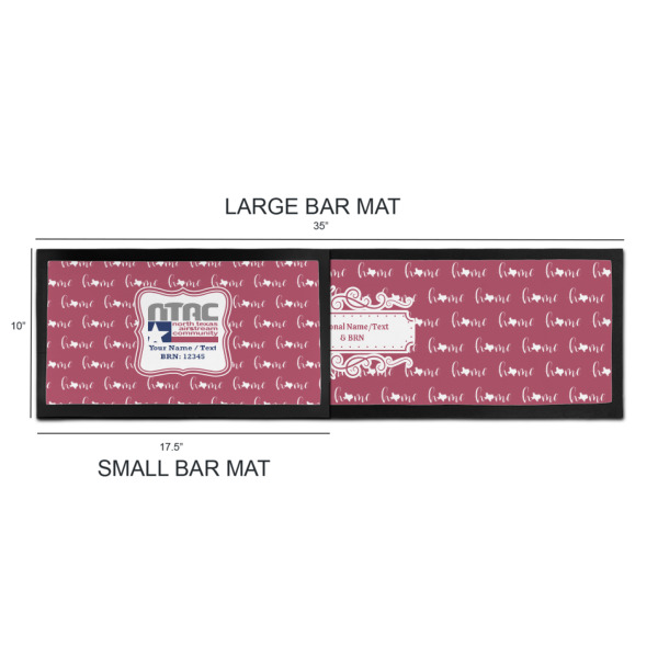 Custom Design - Bar Mats - Sizing Chart