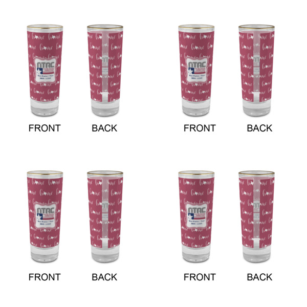 Custom Design - Glass Shot Glass - 2oz - Set of 4 - Front & Back