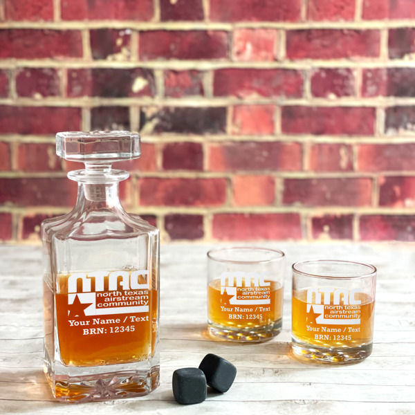 Custom Design - Whiskey Decanters - 26oz Square - Lifestyle