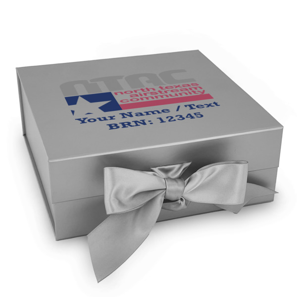 Custom Design Your Own Gift Box with Magnetic Lid - Silver