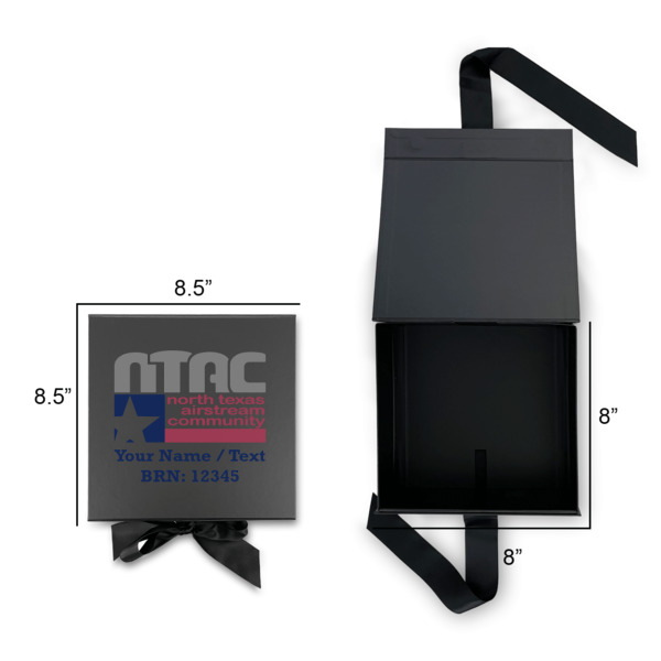 Custom Design - Gift Boxes with Magnetic Lid - Black - Open & Closed