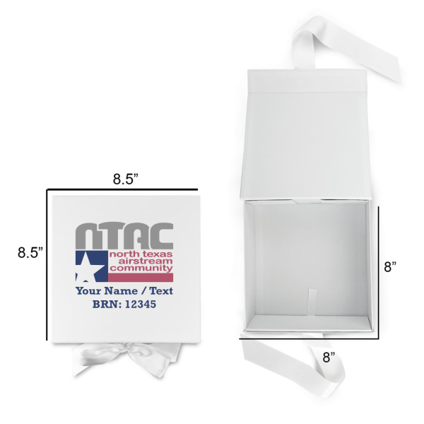 Custom Design - Gift Boxes with Magnetic Lid - White - Open & Closed