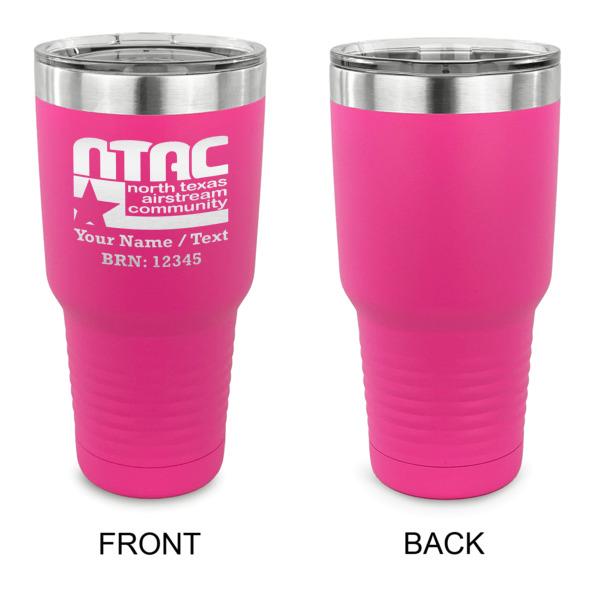 Custom Design - 30 oz Stainless Steel Ringneck Tumblers - Pink - Single Sided - APPROVAL