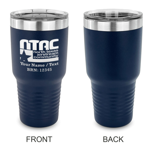 Custom Design - 30 oz Stainless Steel Ringneck Tumblers - Navy - Single Sided - APPROVAL