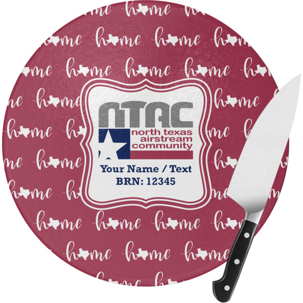 Custom Design Your Own Round Glass Cutting Board - Small