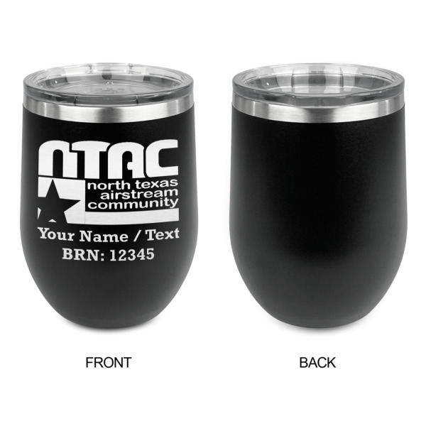 Custom Design - Stainless Wine Tumblers - Black - Single Sided - Approval