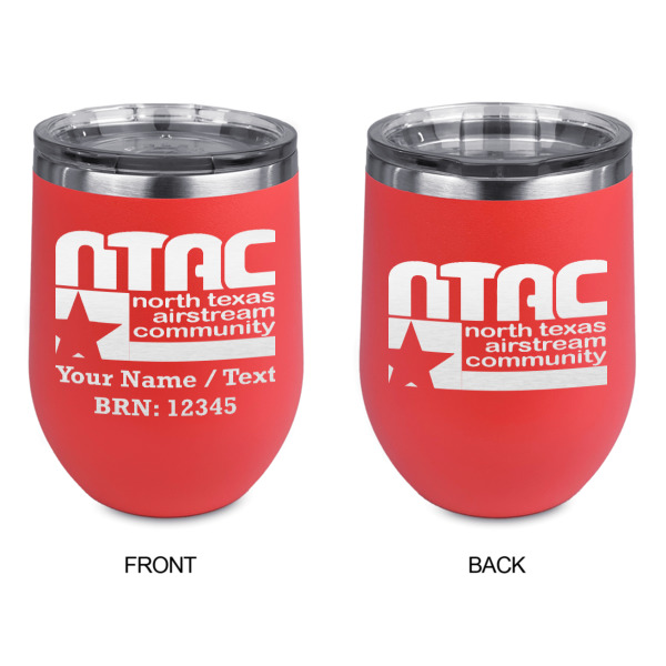 Custom Design - Stainless Wine Tumblers - Coral - Double Sided - Approval